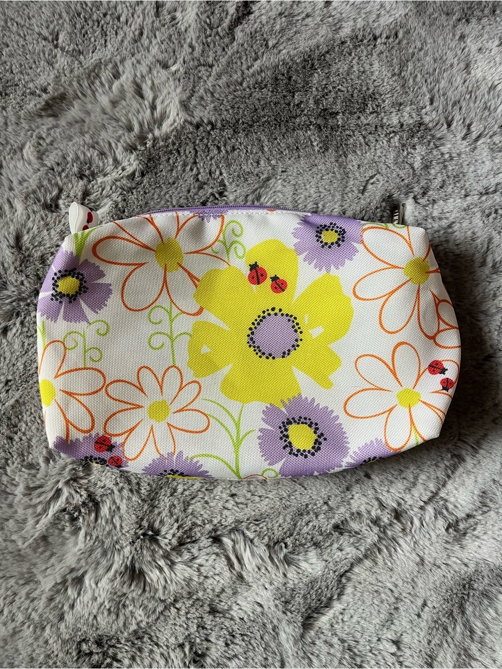 Clinique Floral Cosmetic Pouch - Yellow, Purple & Orange